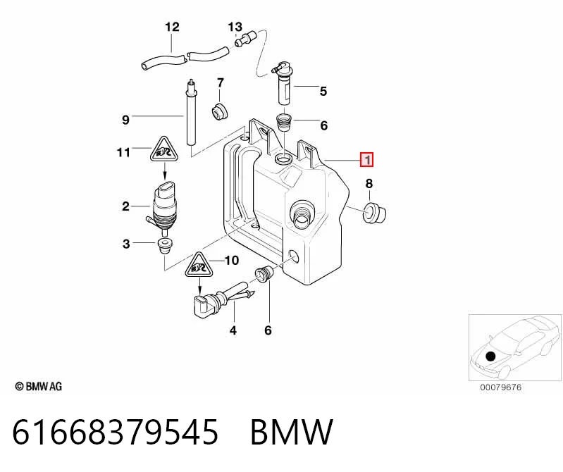 Comprar Depósito de líquido limpiaparabrisas BMW 5  E39 a bajo precio