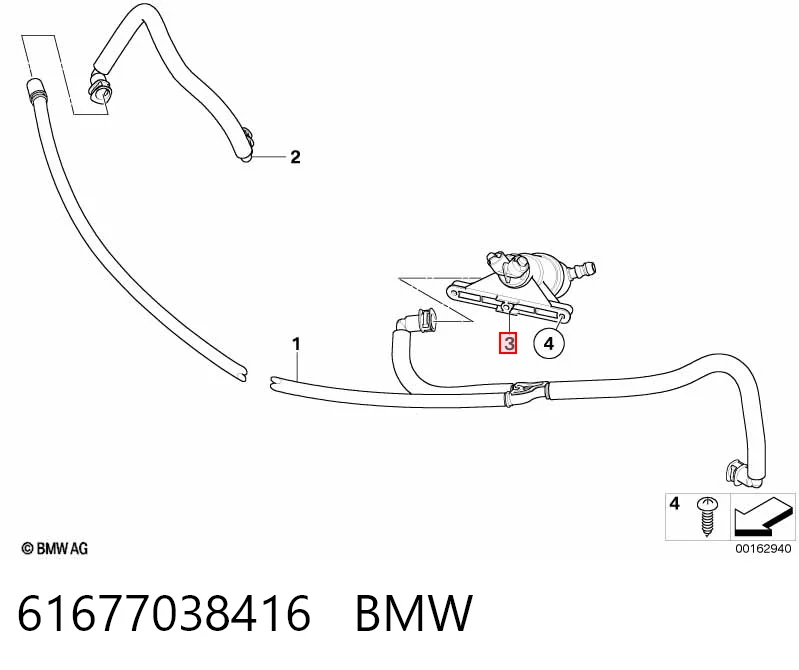 61677038416 BMW Boquilla lavafaros delantera derecha