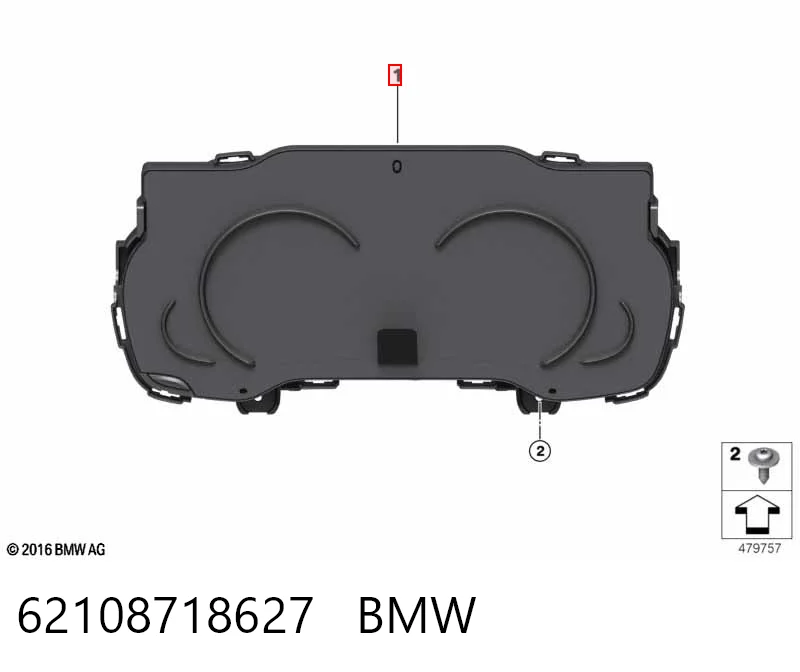 Tablero de instrumentos 62108718627 BMW
