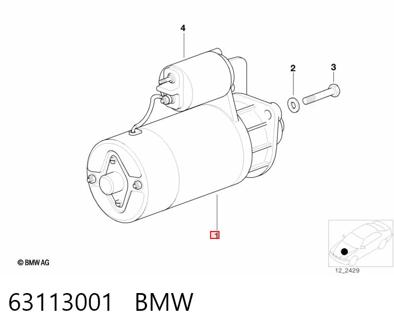 63113001 BMW Arranque motores