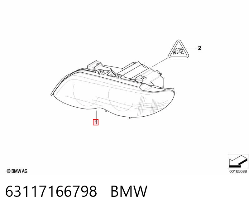 Faro derecho BMW 63117166798