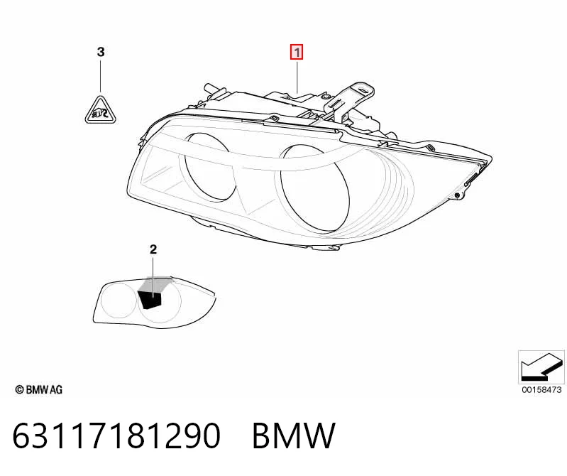 63117181290 BMW Luz derecha