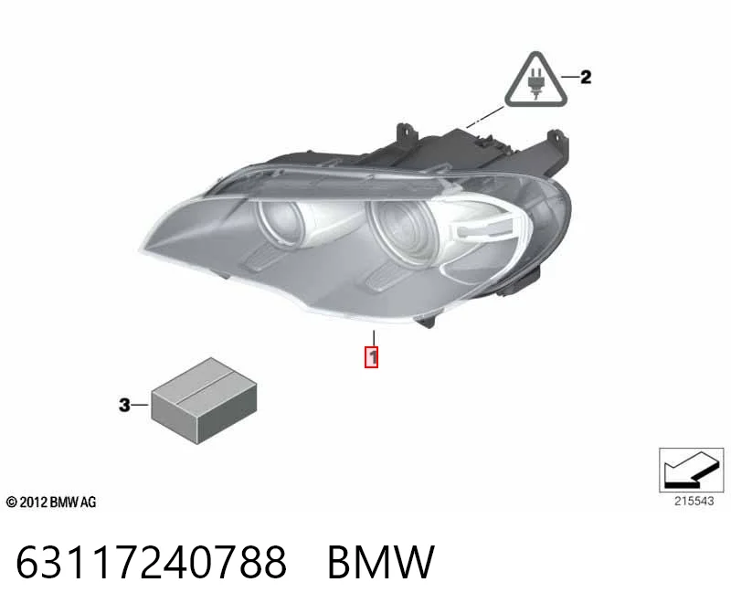 Faro derecho para BMW X5 E70