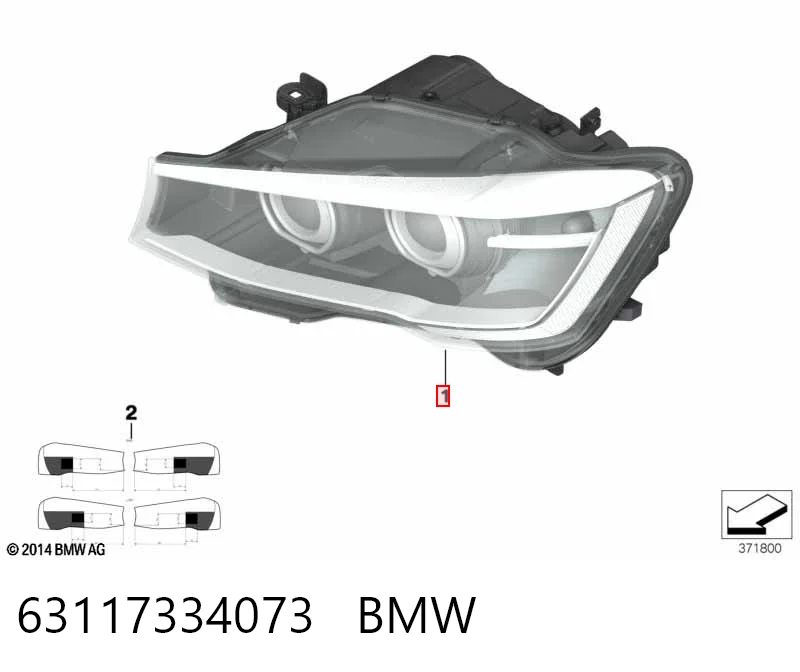 Faro izquierdo BMW 63117334073