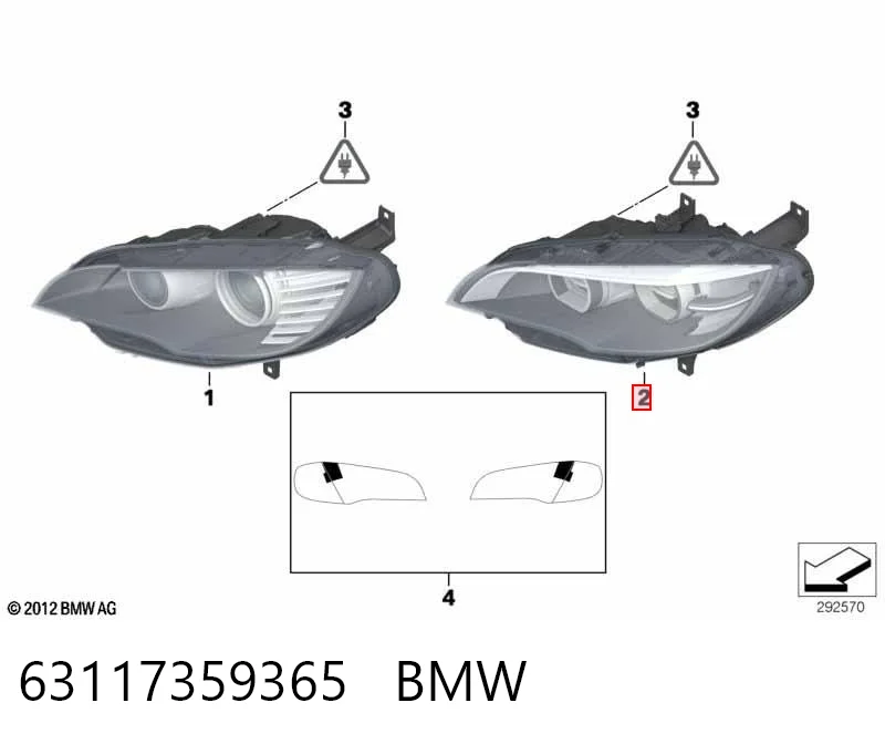 Faro izquierdo BMW 63117359365