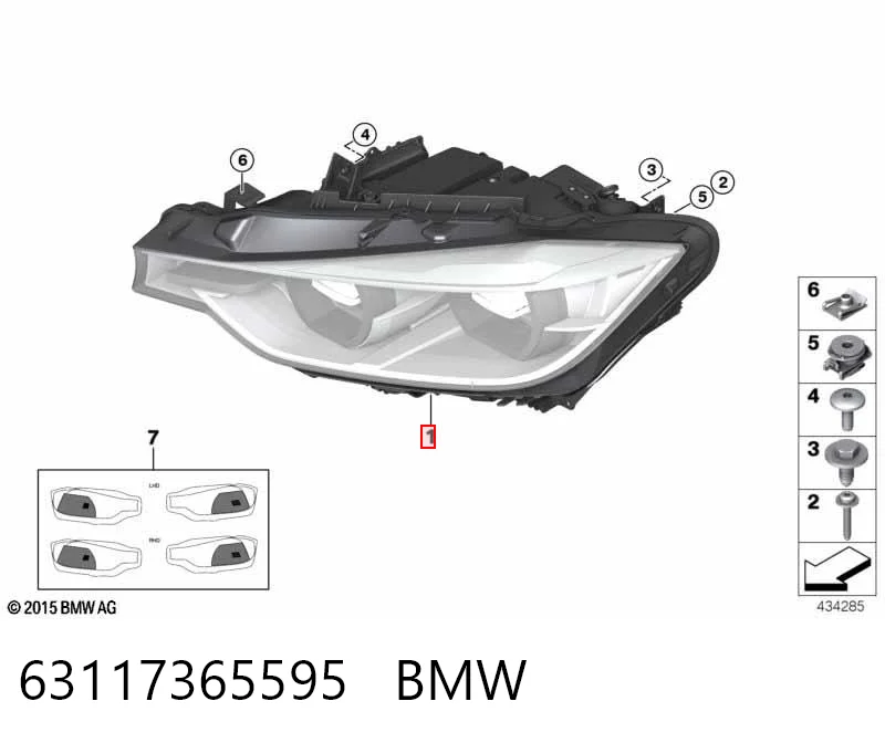 Faro izquierdo BMW 63117365595