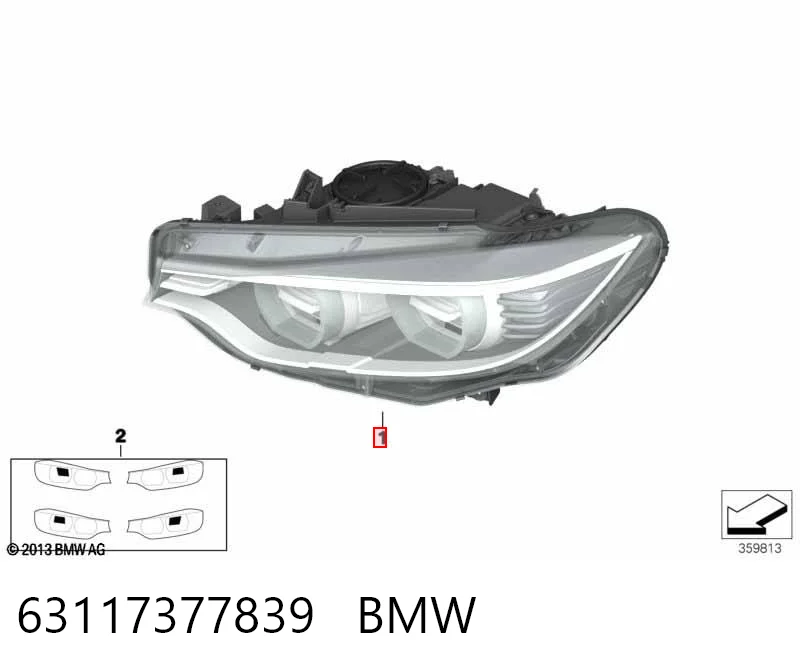 Faro izquierdo BMW 63117377839