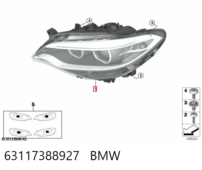 Faro izquierdo BMW 63117388927