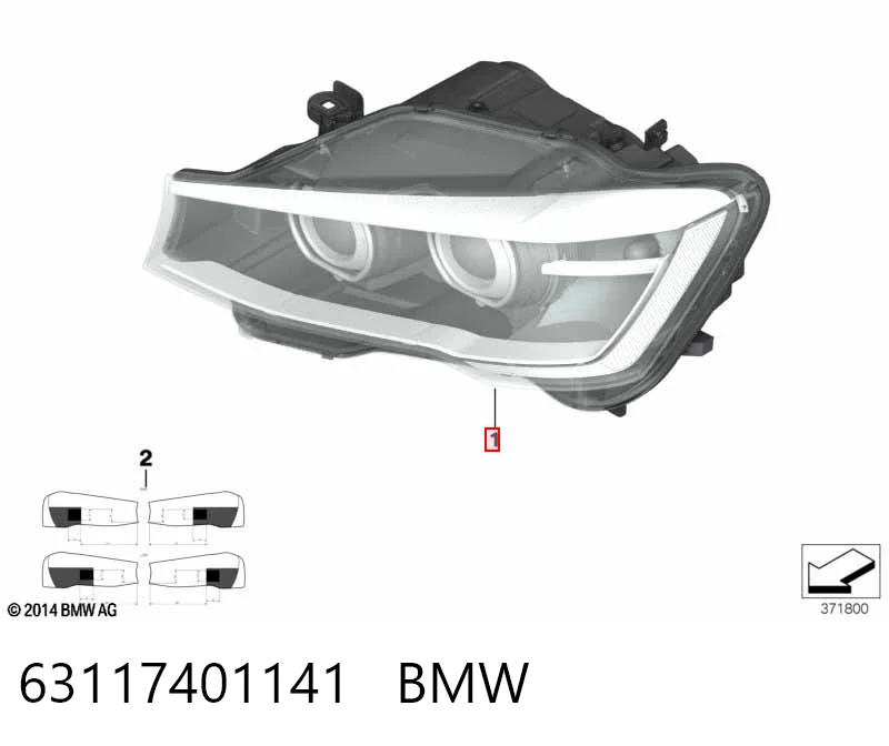 Faro izquierdo BMW 63117401141