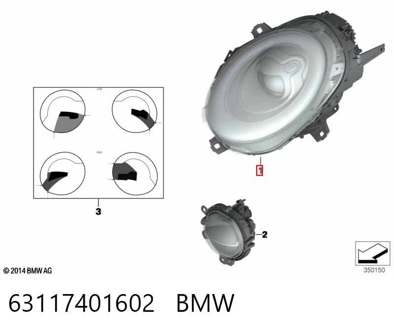 Faro delantero derecho Mini Cooper  (F57)