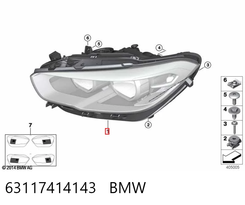 63117414143 BMW Faros