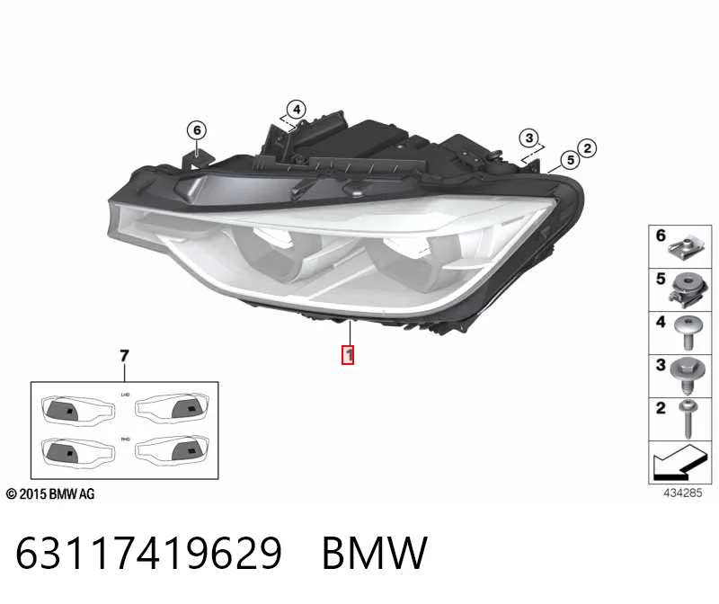 63117419629 BMW Faros