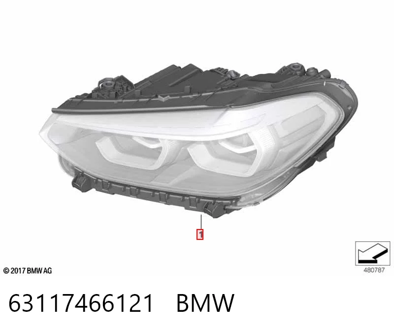 Faro izquierdo BMW 63117466121