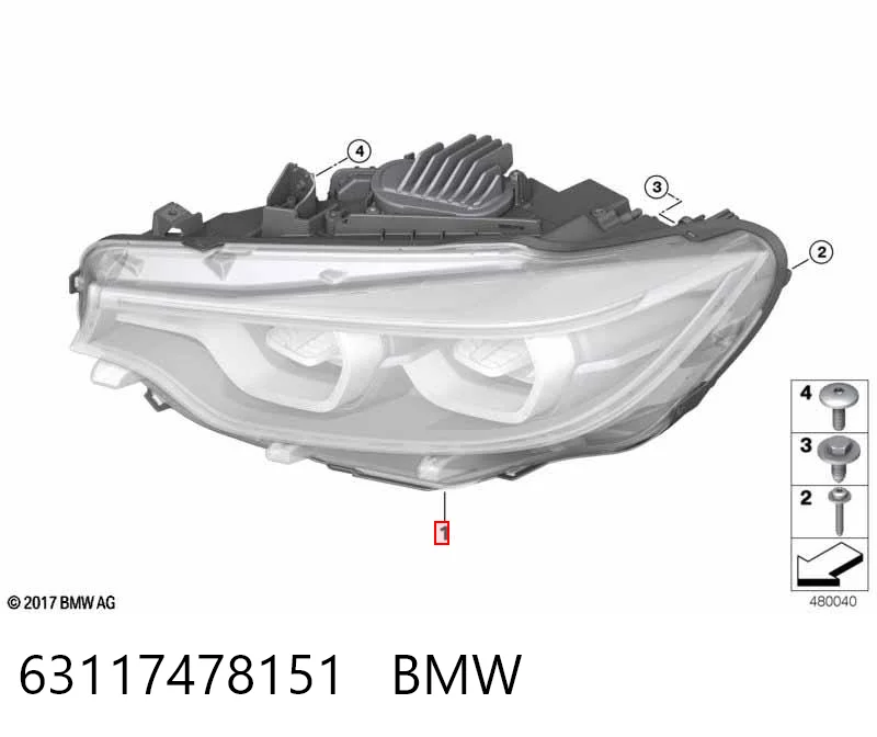 Faro izquierdo BMW 63117478151