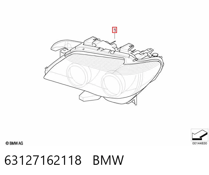Faro derecho para BMW 7 E65, E66, E67