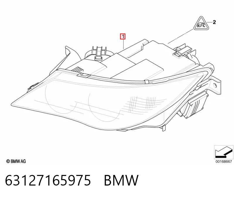 Faro izquierdo BMW 63127165975