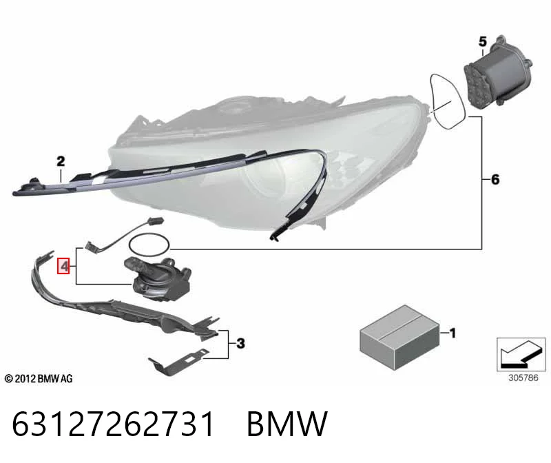 63127262731 BMW Módulo de control de luces diurnas
