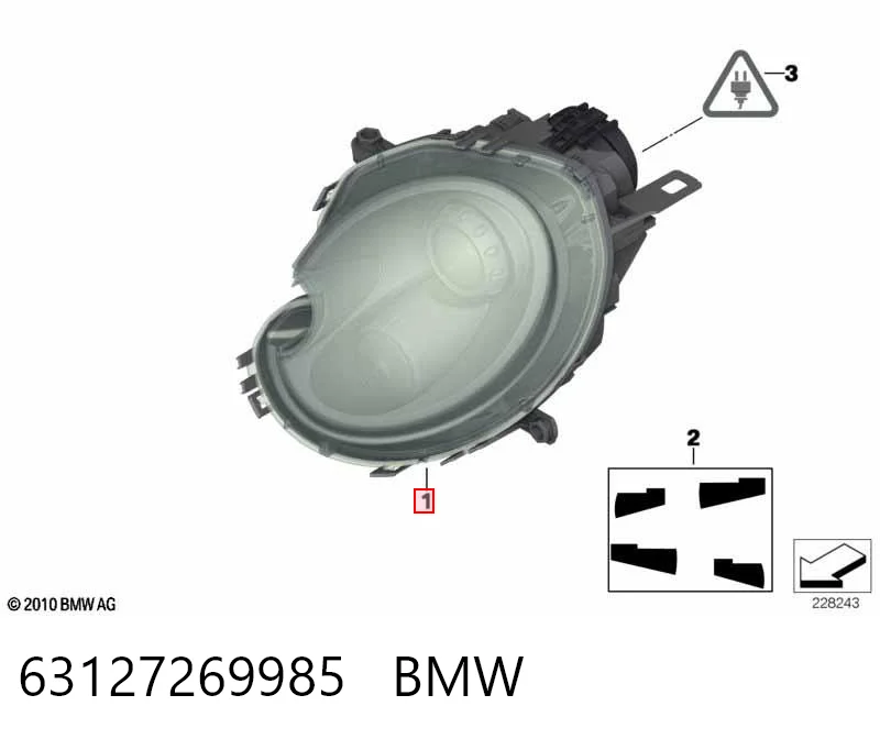 Faro izquierdo BMW 63127269985