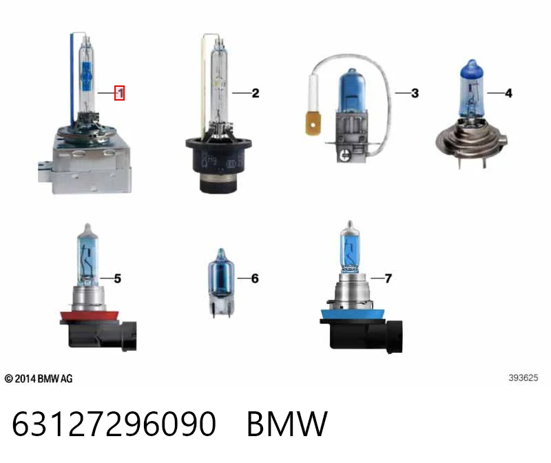 63127296090 BMW Bombilla de xenón