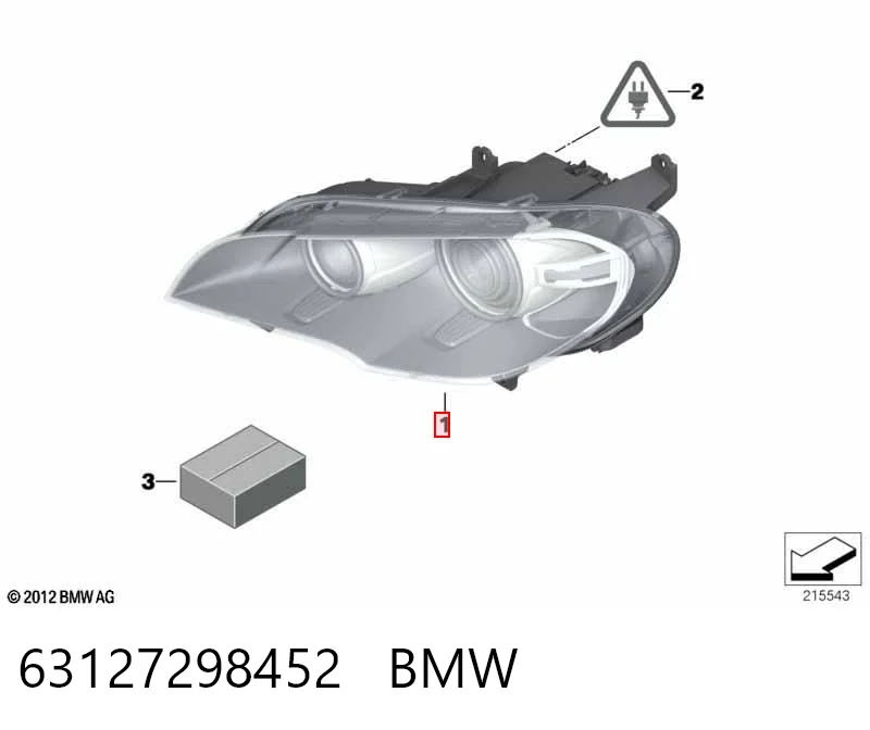 Faro derecho BMW 63127298452