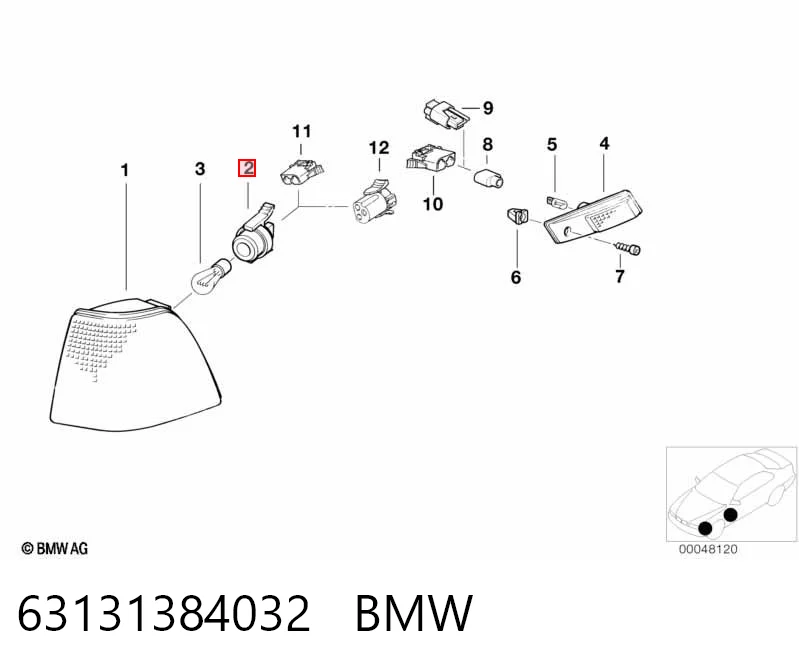 63131384032 BMW Piloto intermitente derecho