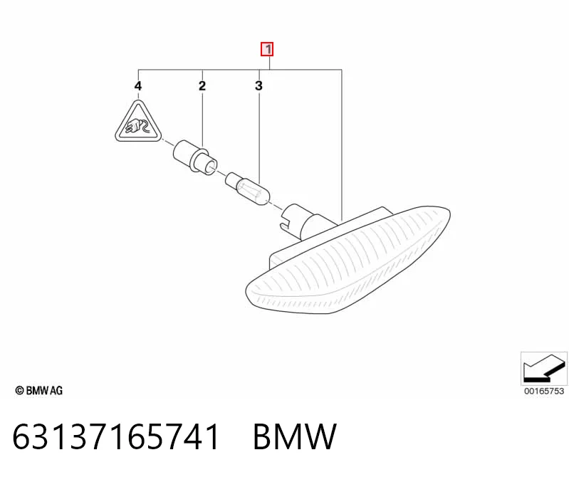 63137165741 BMW Luz intermitente de guardabarros izquierdo