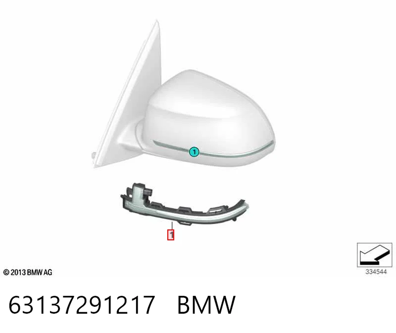 63137291217 BMW Luz intermitente de espejo retrovisor izquierdo