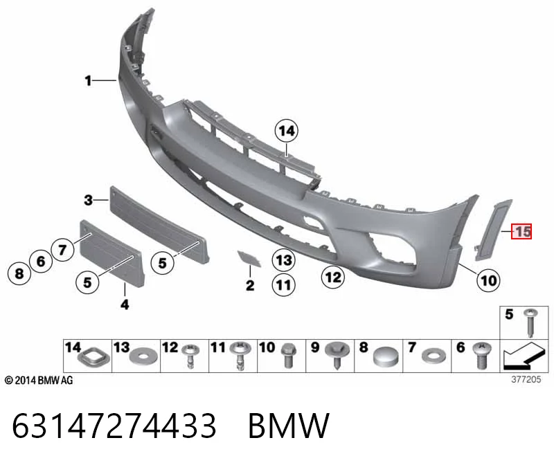 63147274433 BMW Luz intermitente en el parachoques