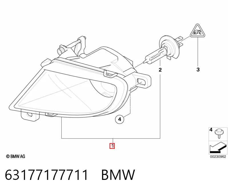 63177177711 BMW Luces antiniebla  izquierdo