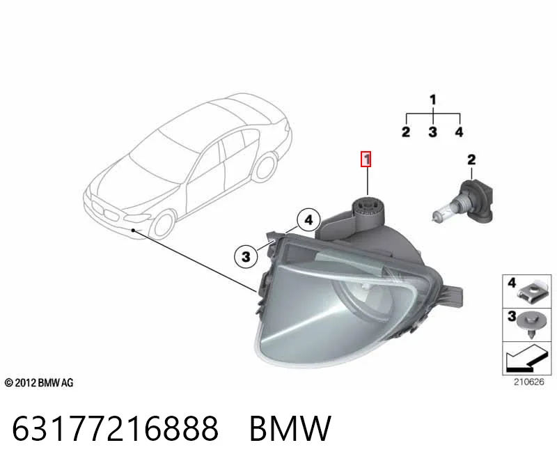 Luz antiniebla derecha VALEO 44368