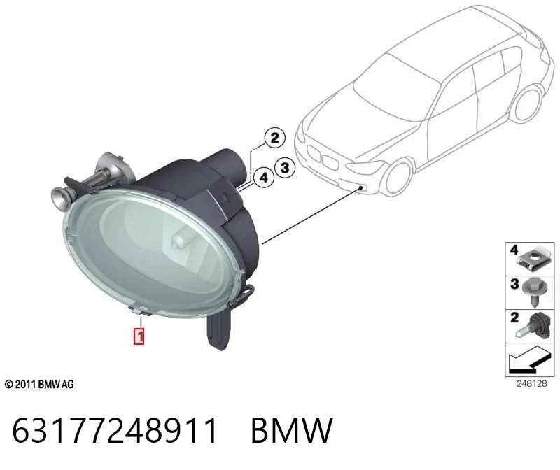 63177248911 BMW Luces antiniebla  izquierdo