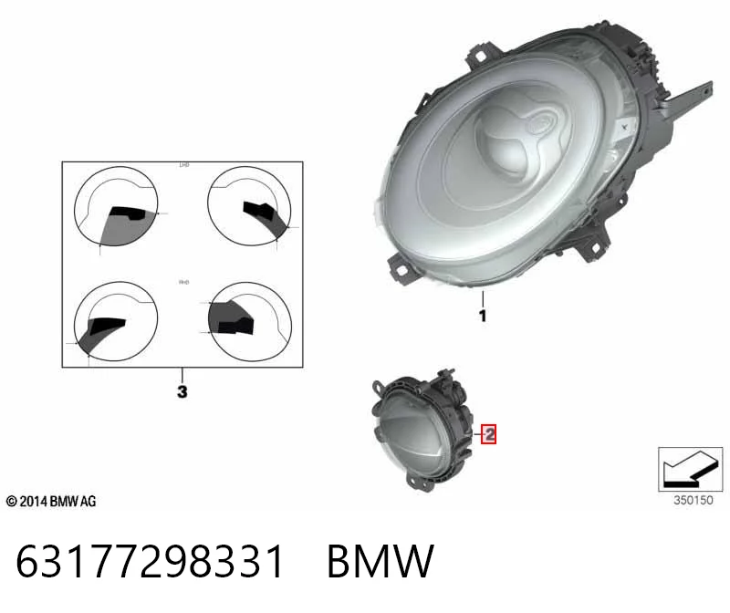 63177298331 BMW Luz antiniebla izquierda