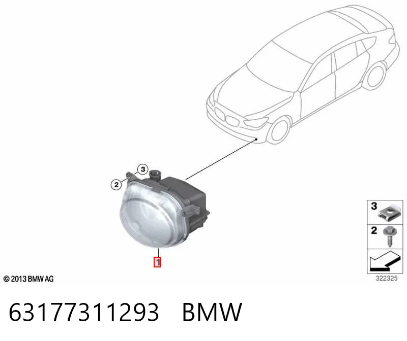 63177311293 BMW Luces antiniebla  izquierdo