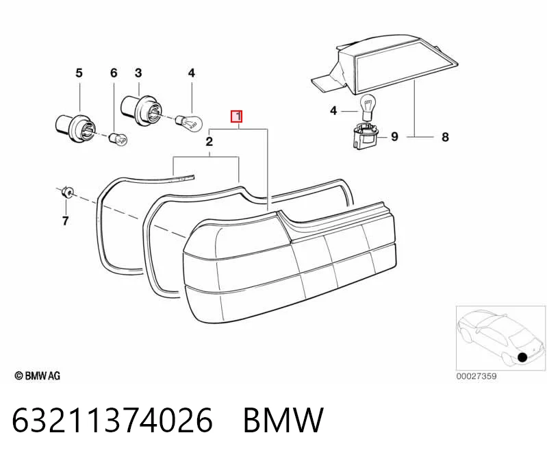 Comprar Piloto trasero derecho BMW 7  E32 a bajo precio