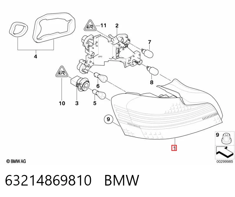 Piloto trasero derecho para BMW X5  E70