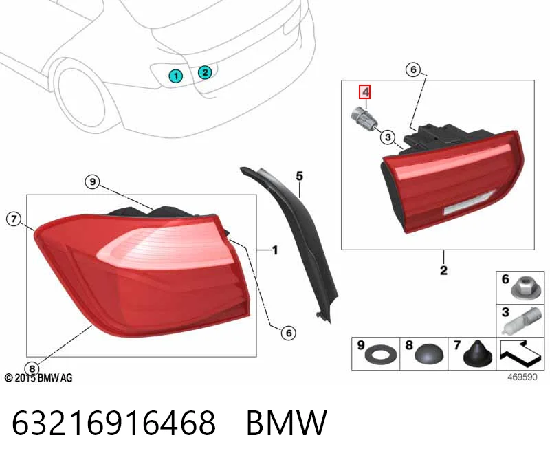 63216916468 BMW Piloto intermitente derecho