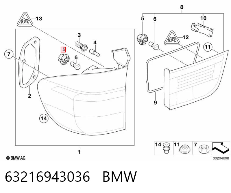 63216943036 BMW Piloto intermitente derecho