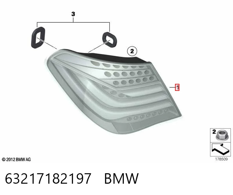 63217182197 BMW Piloto trasero exterior izquierdo