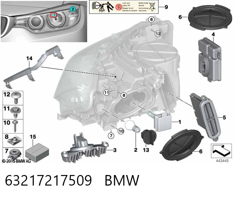 63217217509 BMW Bombilla de xenón