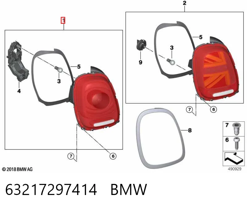 Comprar Piloto trasero derecho Mini Cooper  F55 a bajo precio