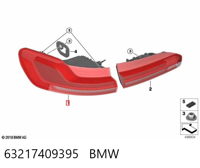 63217409395 BMW Piloto trasero exterior izquierdo