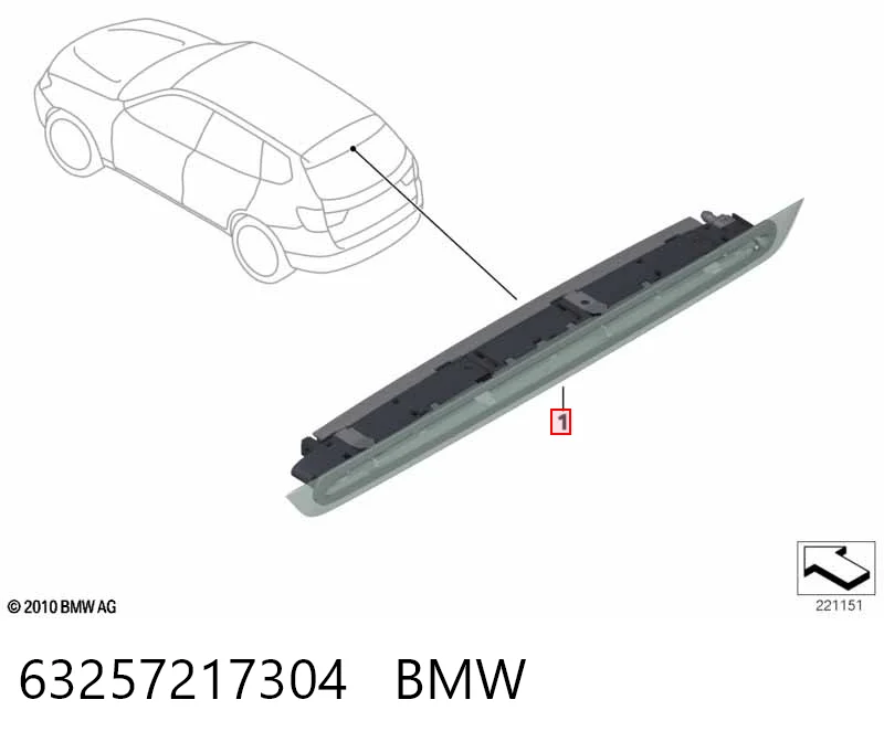 63257217304 BMW Luz central de freno