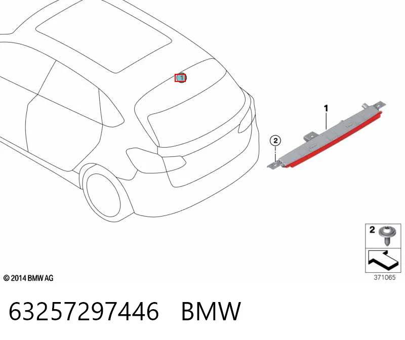 63257297446 BMW Luz central de freno