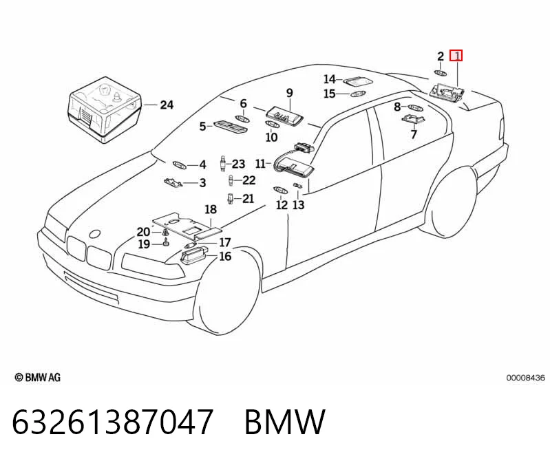 Comprar Luz de matrícula trasera BMW 3 E36 a bajo precio