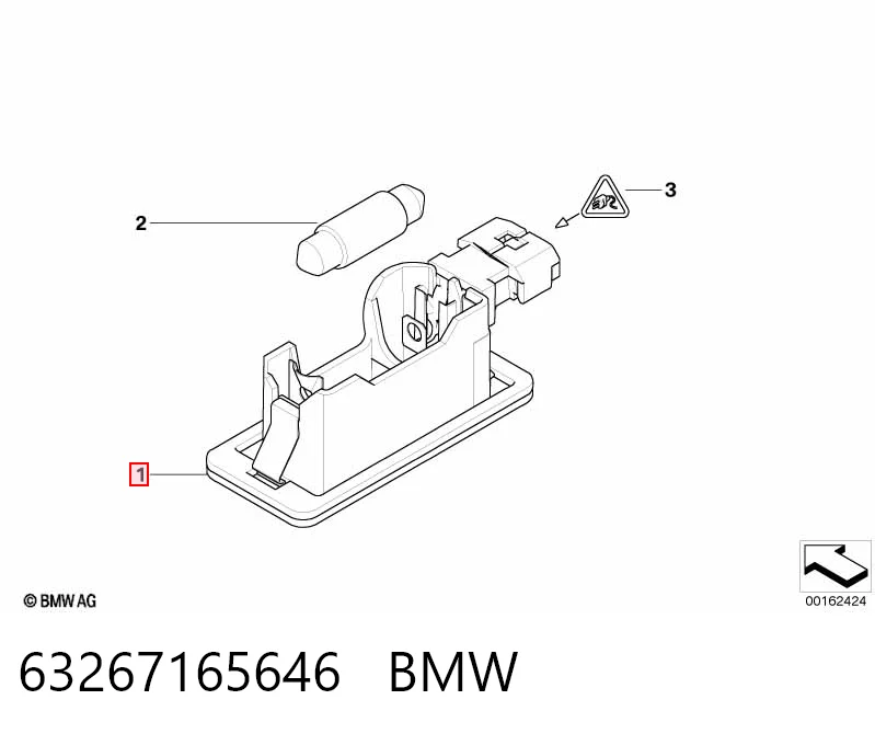 63267165646 BMW Luz de matricula