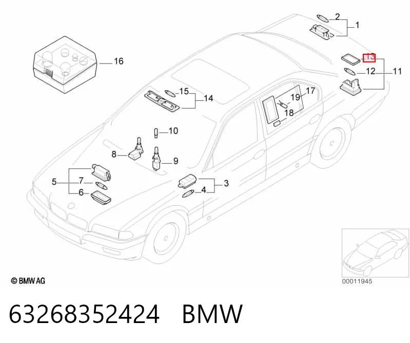 Comprar Luz matricula BMW 7  E38