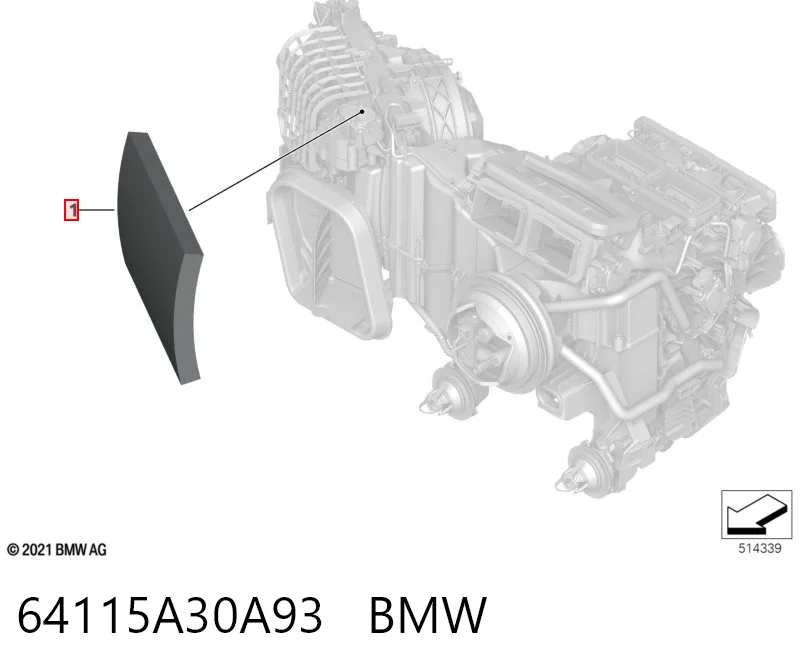 64115A30A93 BMW Filtro antipolen