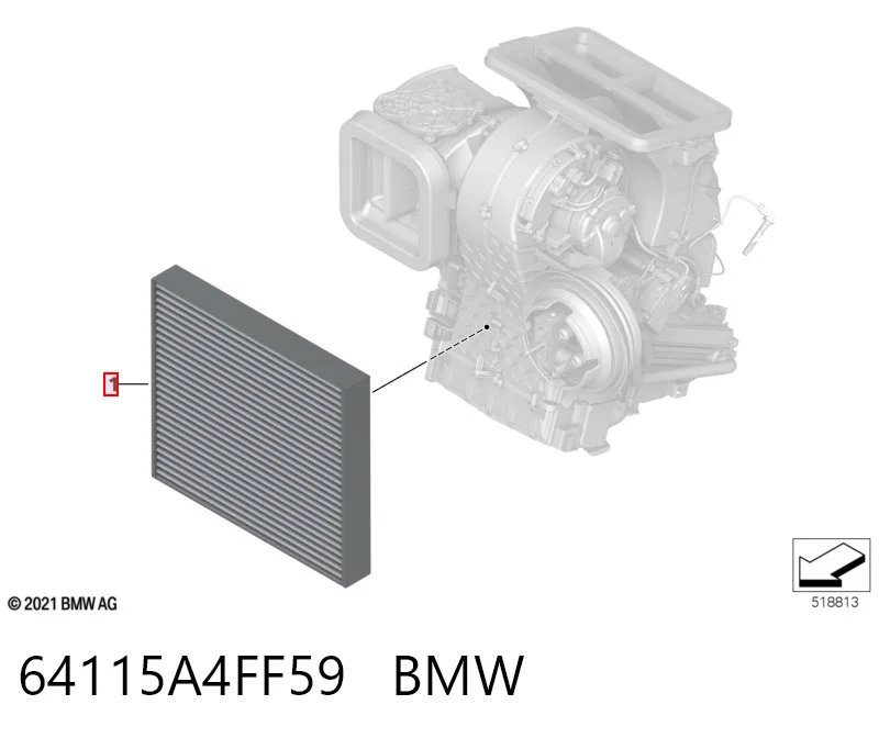 64115A4FF59 BMW Filtro antipolen