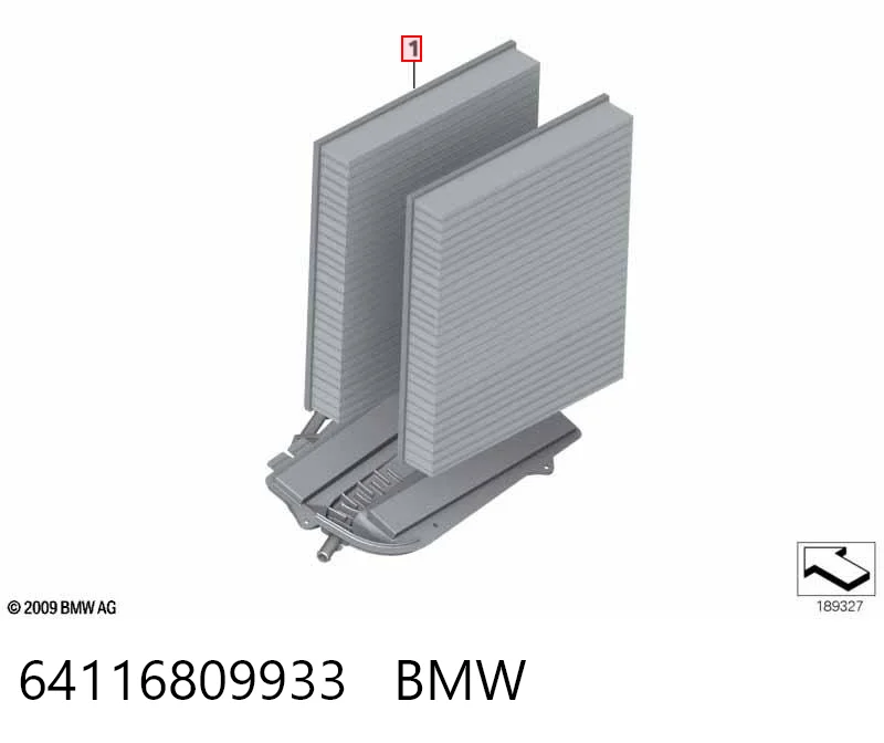 64116809933 BMW Filtro antipolen
