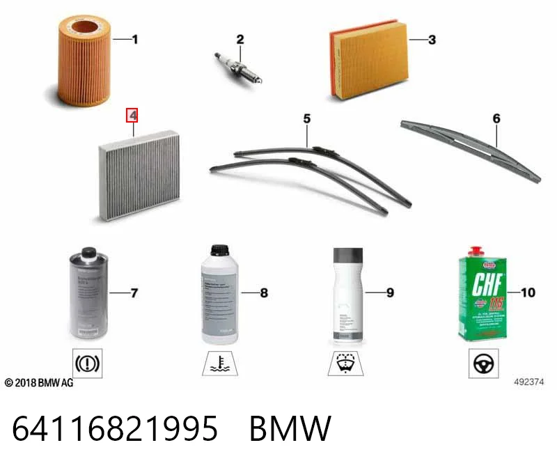 64116821995 BMW Filtro antipolen